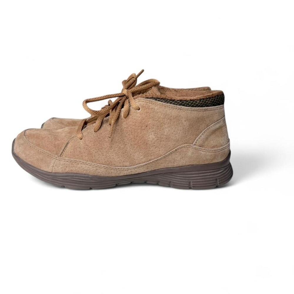 SKECHERS Seager “Home Team” Tan Suede leather Faux Fur Ankle Boots –
Blokecore - Picture 7 of 8